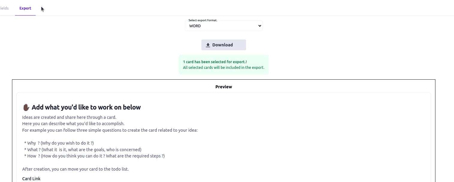 One-Click Export Options Image